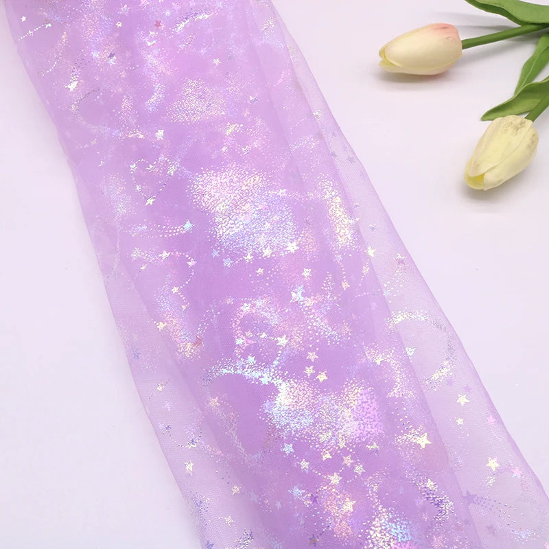 tulle rouge étoiles paillettes tulle violet coeurs nylon transparent décoratif 150cm événement mariage anniversaire