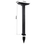 Lampe solaire ip65 gris métallisé minimaliste deux niveaux luminosité adaptable jardin patioextérieur led