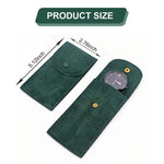 pochette rangement montre velours vert bouton métallique protection anti choc sac emballage bijoux