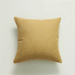 coussin carré moderne motif plante couleur verte jaune rose gris tissu lin opaque décoration