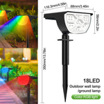 projecteur solaire led rgb noir moderne facile ip65