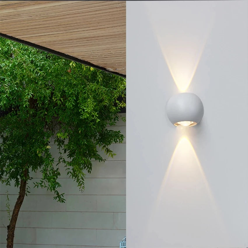 Lampe murale LED moderne sphérique blanc noir 249 2000 lumens 85 265V