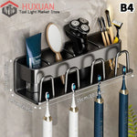 porte brosses dents gris moderne adhésif brosses dents flacon crème brosse coiffure rasoir électrique