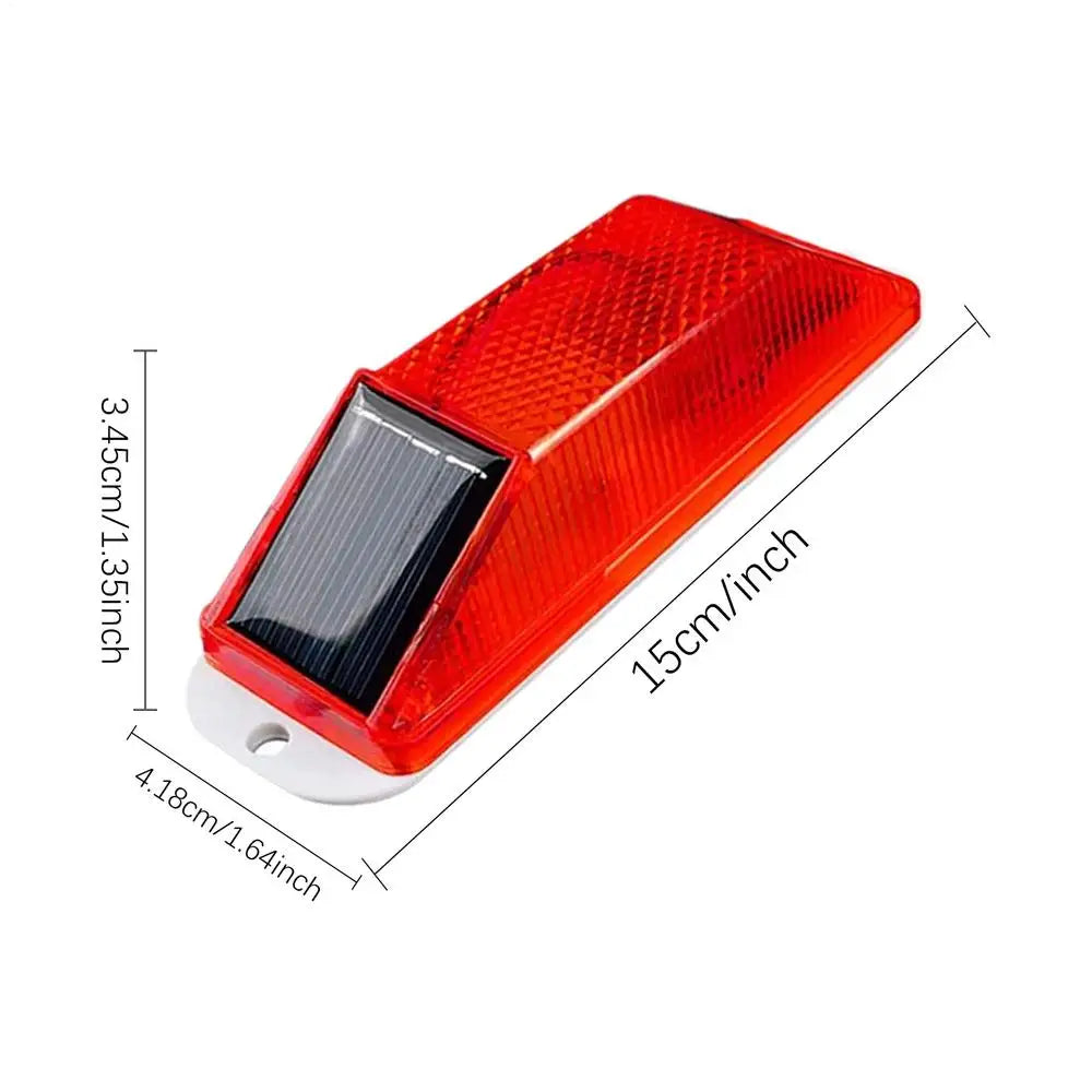 lampe signalisation solaire rouge orange moderne panneau solaire intégré strobe