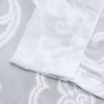 rideaux blancs motifs floraux deux panneaux polyester classique translucides øellets inclusion chambre salon