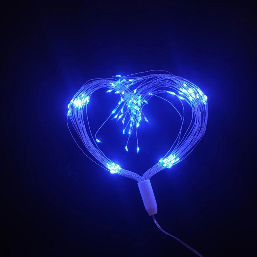 guirlande lumineuse 150 led blanc doré moderne feu d'artifice opacité festive bluetooth contrôle distant