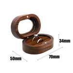 boîtes bijoux marron naturel classique anneaux rangement portable couple