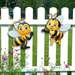 décoration murale 2d abeilles autocollants jaune noir blanc patio jardin