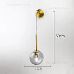 lampe murale moderne or transparent fixée mur ampoule led 220v 249lm 3ans garantie