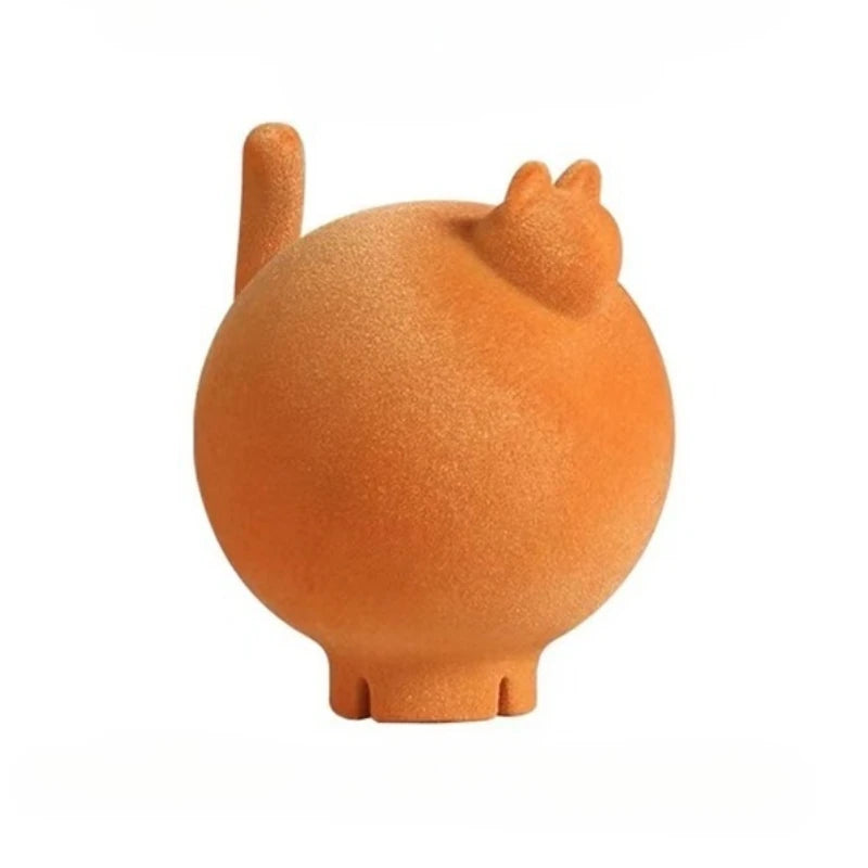 figurines animaux contemporains mignonnes plumeuses résine noire rose orange beige bleu marine