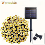 guirlande lumineuse solaire 30m multicolore modes ip67 moderne extérieur festive