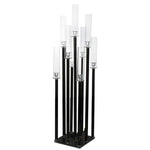 supports bougies transparents modernes mariage bougies vase fleurs noires blanchesDecorationDIY