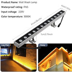 éclairage mural led ip65 moderne argenté 220v 51cm 4cm 7cm