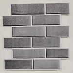 panneau décoratif mural 30x30cm texture brique adhésif waterproof vintage gris beige