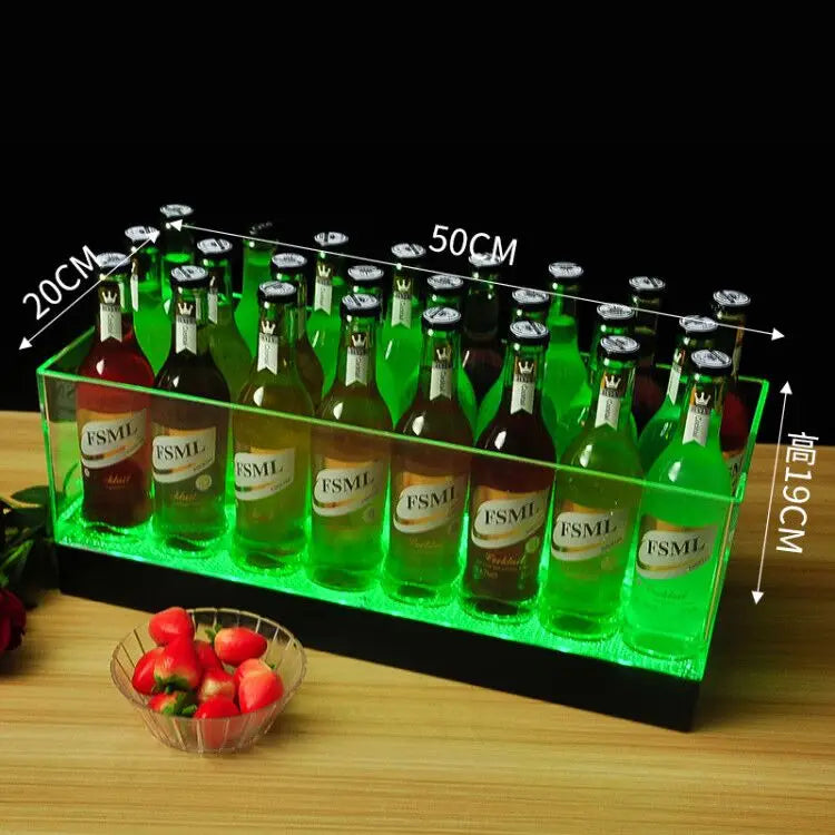 seau bouteilles transparent moderne clips lumineux led rechargeable via usb