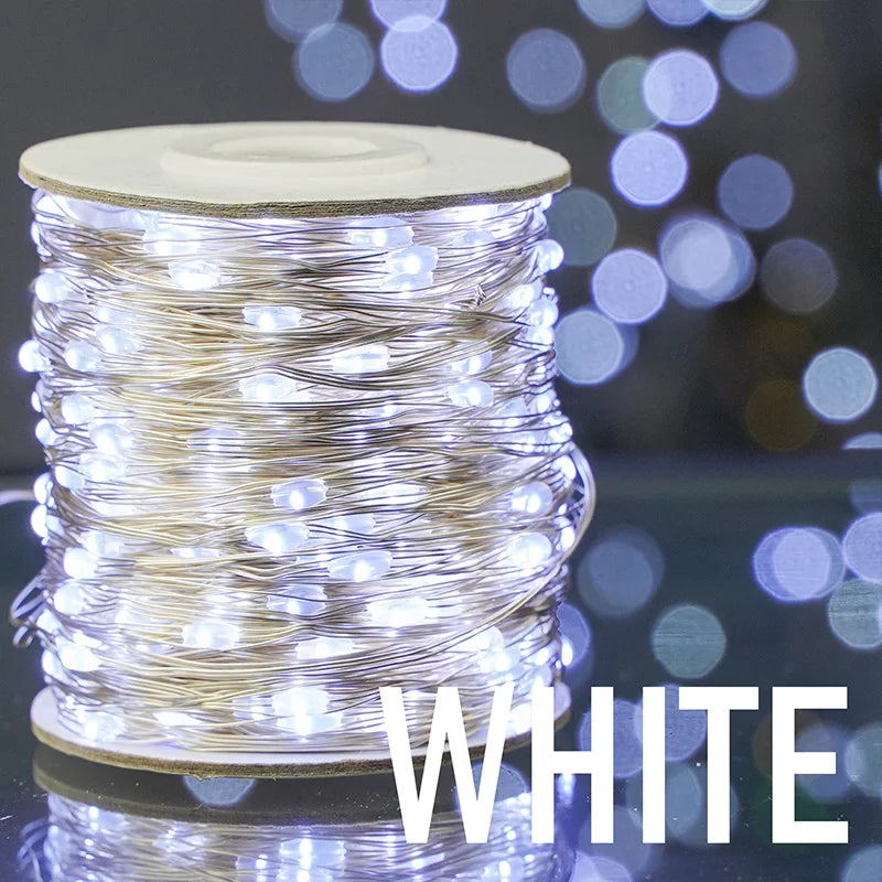 guirlande solaire lumineuse 100m 1000leds blanc chaud moderne extérieur patio mariage