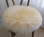 coussin chaise rond laine mouton fourrure épaisse doux confortable siège moderne