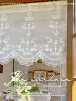 rideau blanc semi transparent brodé fenêtre moderne tulle polyester inclusion simple élégant française