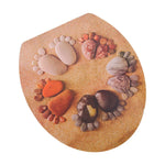 couvercle toilette adhésif fleurs coquillages motifs pieds moderne keep calm flush it