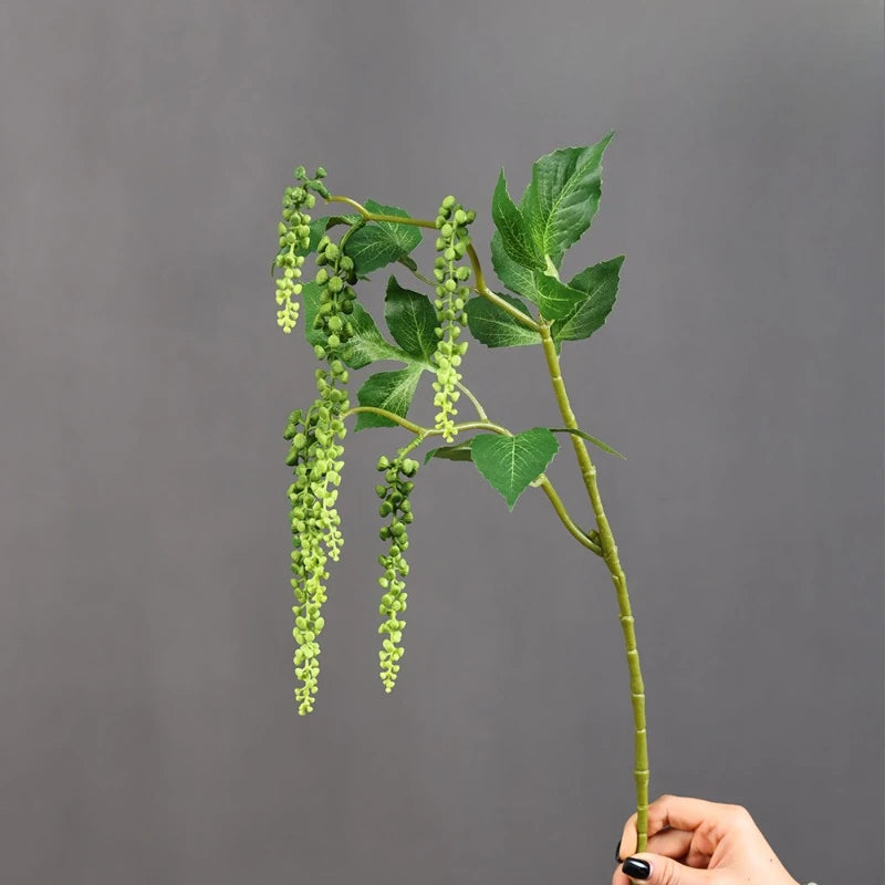 décoration intérieure plante artificielle orchidée rouge verte blanche modernes vase bois