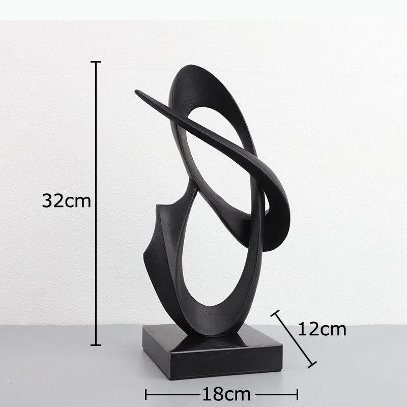 sculpture moderne grenade racine ginseng abstraite cercle noir doré livres décoration