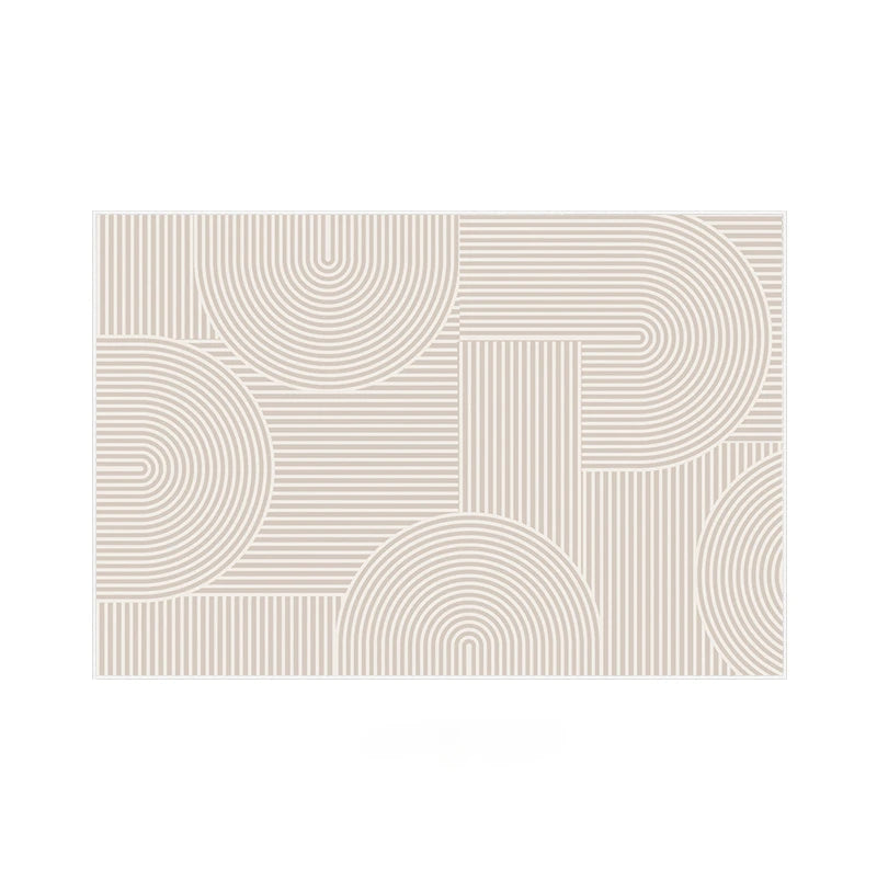 Motif géométrique abstrait composé de lignes et de formes concentriques créant un design harmonieux et épuré.