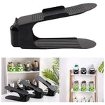 supports chaussures noirs texture perforée moderne clips 5pcs rangement résistant plastique