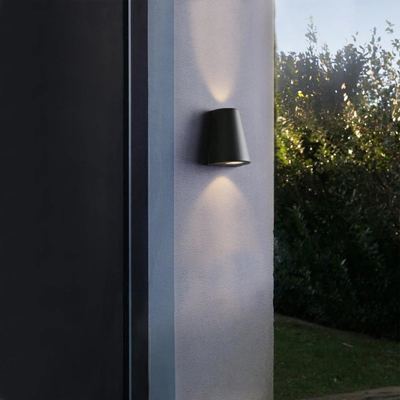lampe murale led moderne noir mat imperméable bouton poussoir 85 265v verre trempé