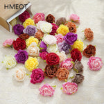fleurs artificielles roses boutons peony feuilles vertes decoration intérieure classique 9cm 3.54inch