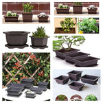 pot fleurs plastique noir moderne plante intérieure jardin décoration extérieur balcon