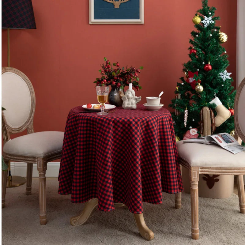 nappe carreaux écossais rouge verte noël classique table d'intérieur extérieur mariage festivité
