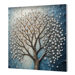 kit peinture points tableau décoratif baleine océan fleurs bleu blanc beige