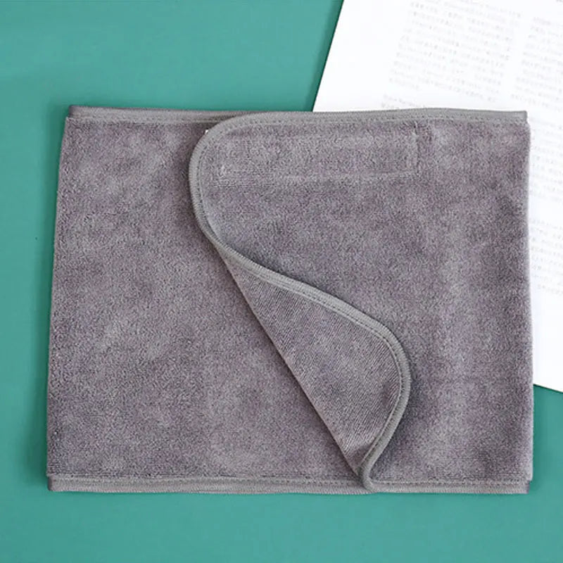serviette spa capuche velours doux coussin intégré rose gris bien être relaxation