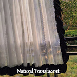 rideau dentelle blanc noir tulle translucide romantique décoration salon chambre fenêtre maison luxe