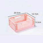 paniers pliables plastique bleu clair jaune rose vert pastel perforations modernes pratiques poignées