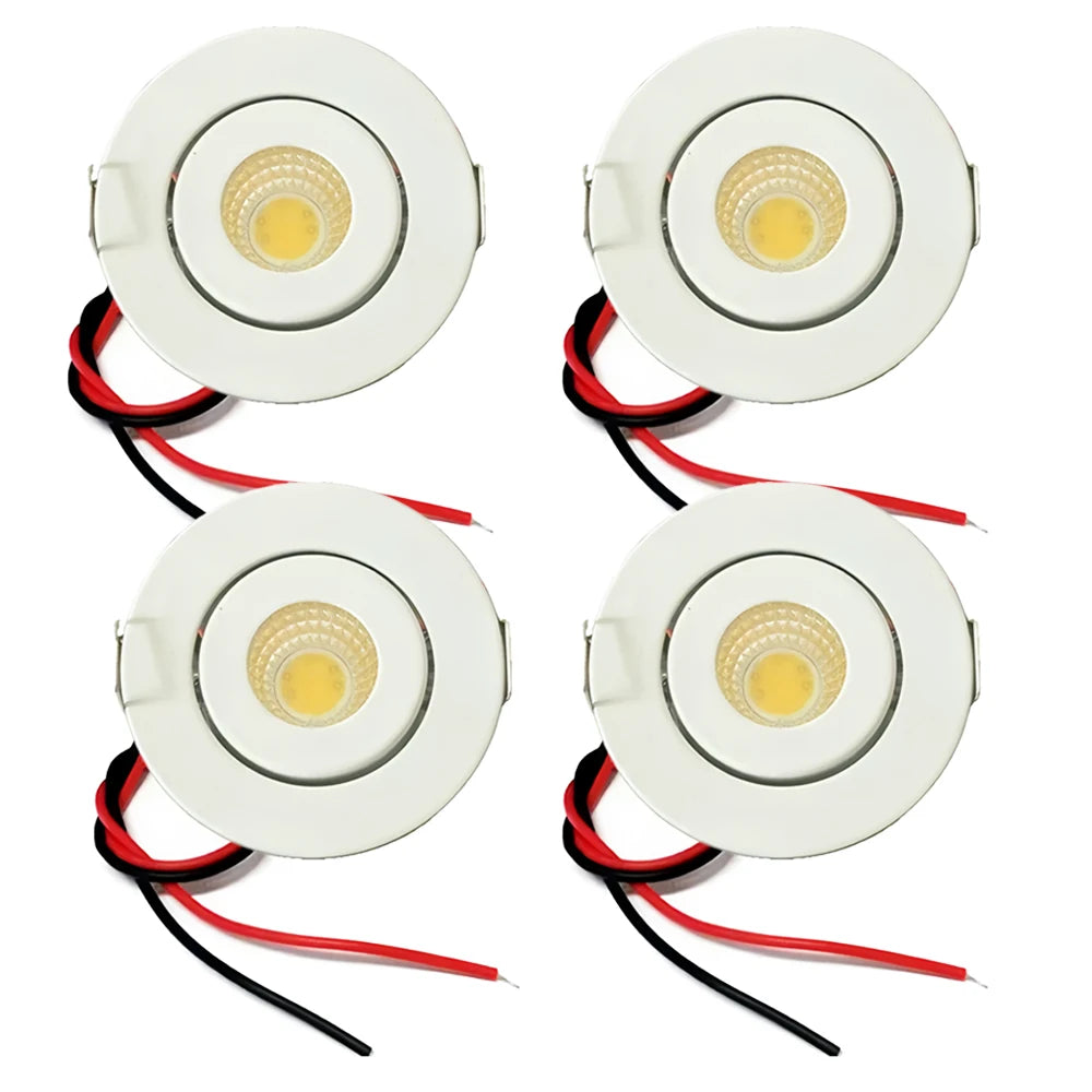 Spot LED argent or noir moderne câbles noirs rouges 12v 24v led cuisine