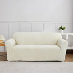 housse canapé polyestère beige texture bouclée moderne lavable machine salon