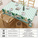 nappe verte arbres carreaux polyester moderne camping table pique nique extérieur réutilisable 140x180cm 152x220cm