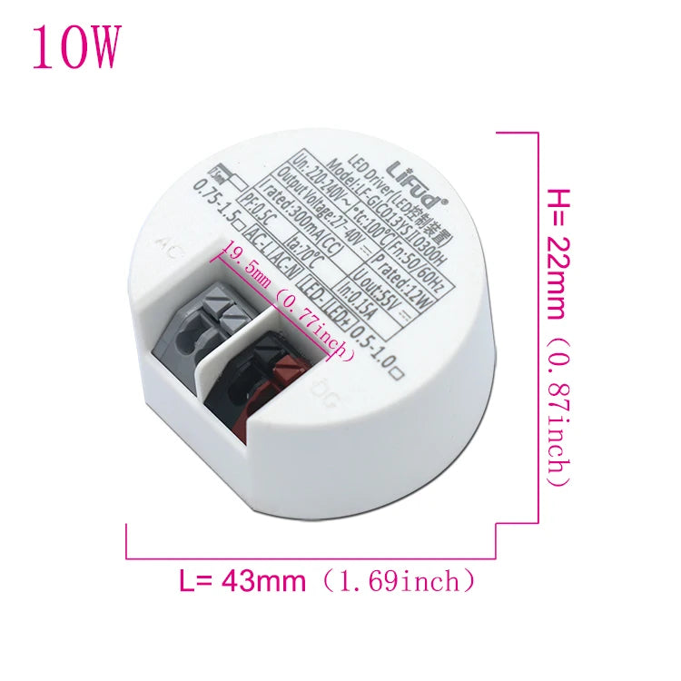 transformateur led 10w 12w 14w 18w 20w 30w 40w blanc certification rohs ccc moderne