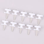 clous tapisser blancs classiques 50pcs fixation murale rond lisse opaques
