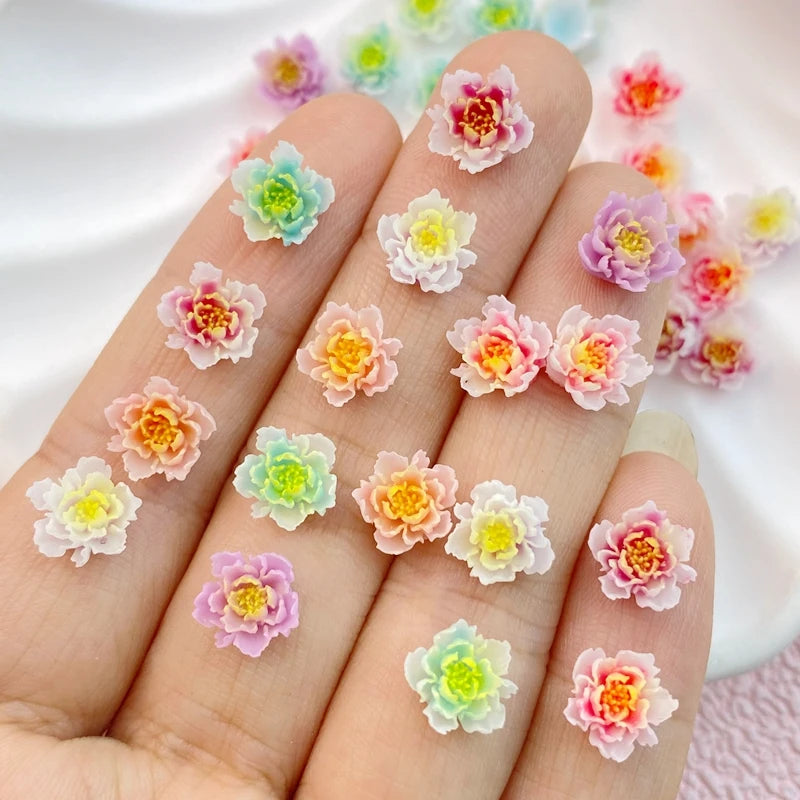 accessoires coiffure fleurs artificielles résine décoratives bijoux manucure ornement plats divers couleurs
