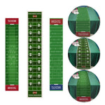 nappe longue table football américain motif distances vert blanc rouge decoration sportive