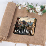 aimants réfrigérateur paysage urbain istanbul multicolore moderne décoration murale