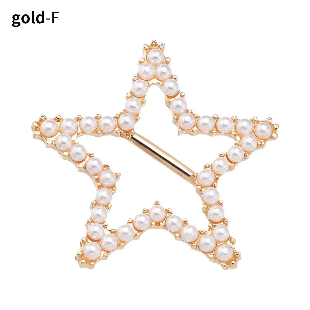 clips serviette or argent strass décoratifs élégants carré rond cœur étoile diverse formes