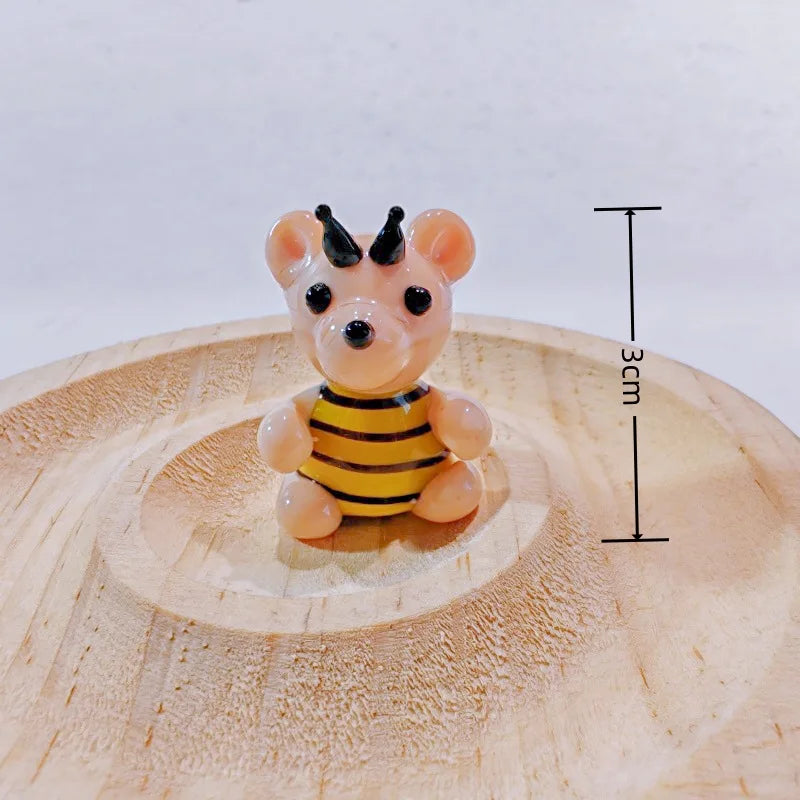 ornements maison figurines animaux céramique couleurs variées cartoon motifs simples