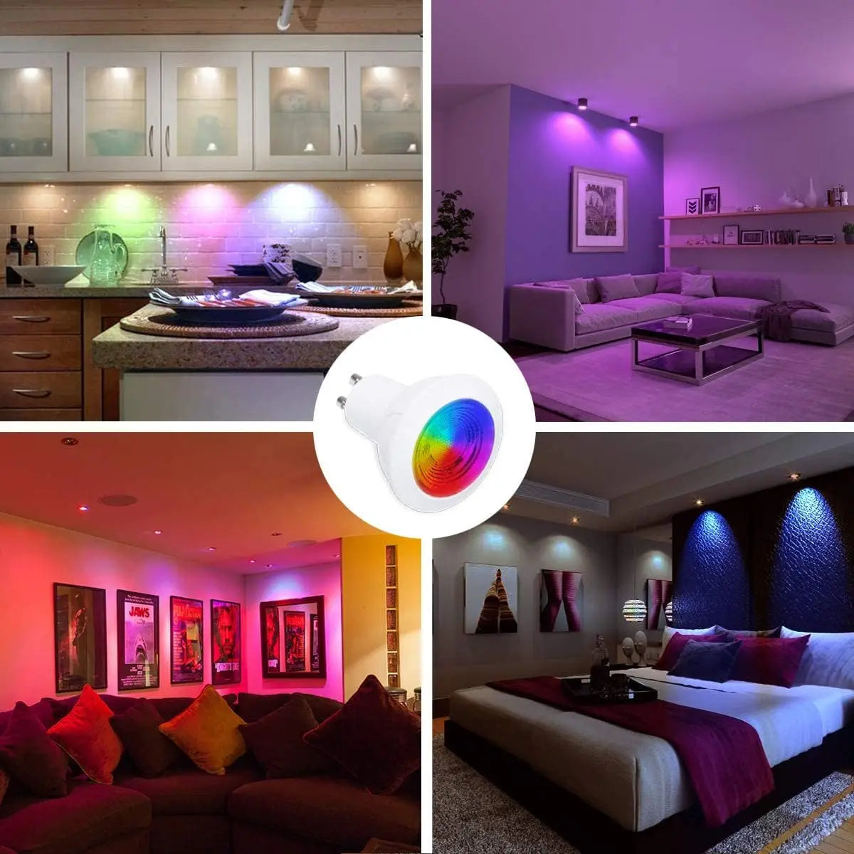 projecteur led 5w couleurs rgb blanc bleu rouge vert jaune moderne opacité abs