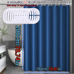 rideau douche bleu marine uni moderne opacité 180cm 120cm 150cm 200cm respectueux environnement