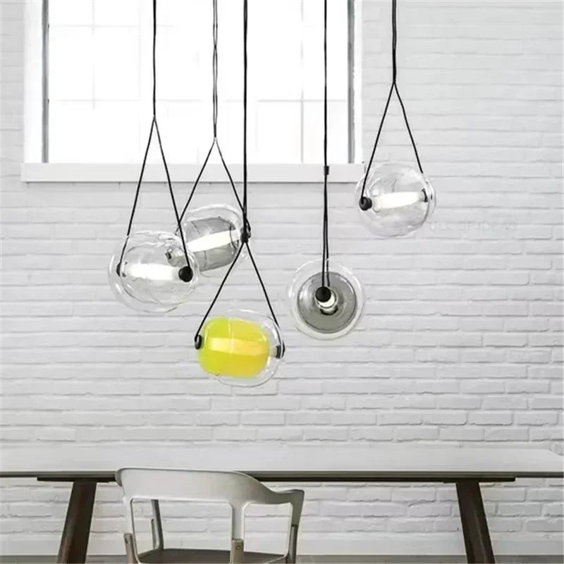 Lampe suspendue créative verre pour chambre haut de gamme
