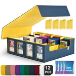 boîte rangement cartes collection 3000 capacités aimants 12 pochettes noir rouge moderne