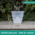 pots orchidées double couche plastique moderne blanc perforations circulations air phalaenopsis anthurium cymbidium dendrobiums